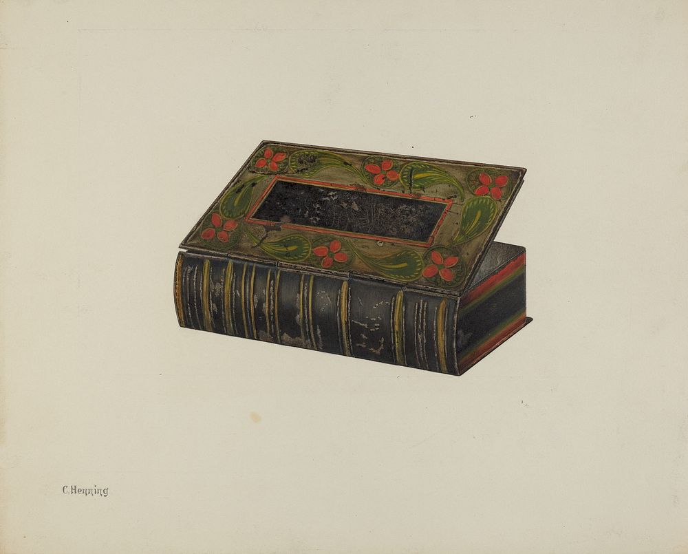 Toleware Trinket Box (ca.1940) by Charles Henning.  