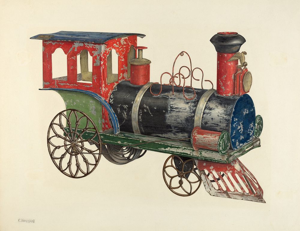 Toy Locomotive (ca.1940) by Charles Henning.  