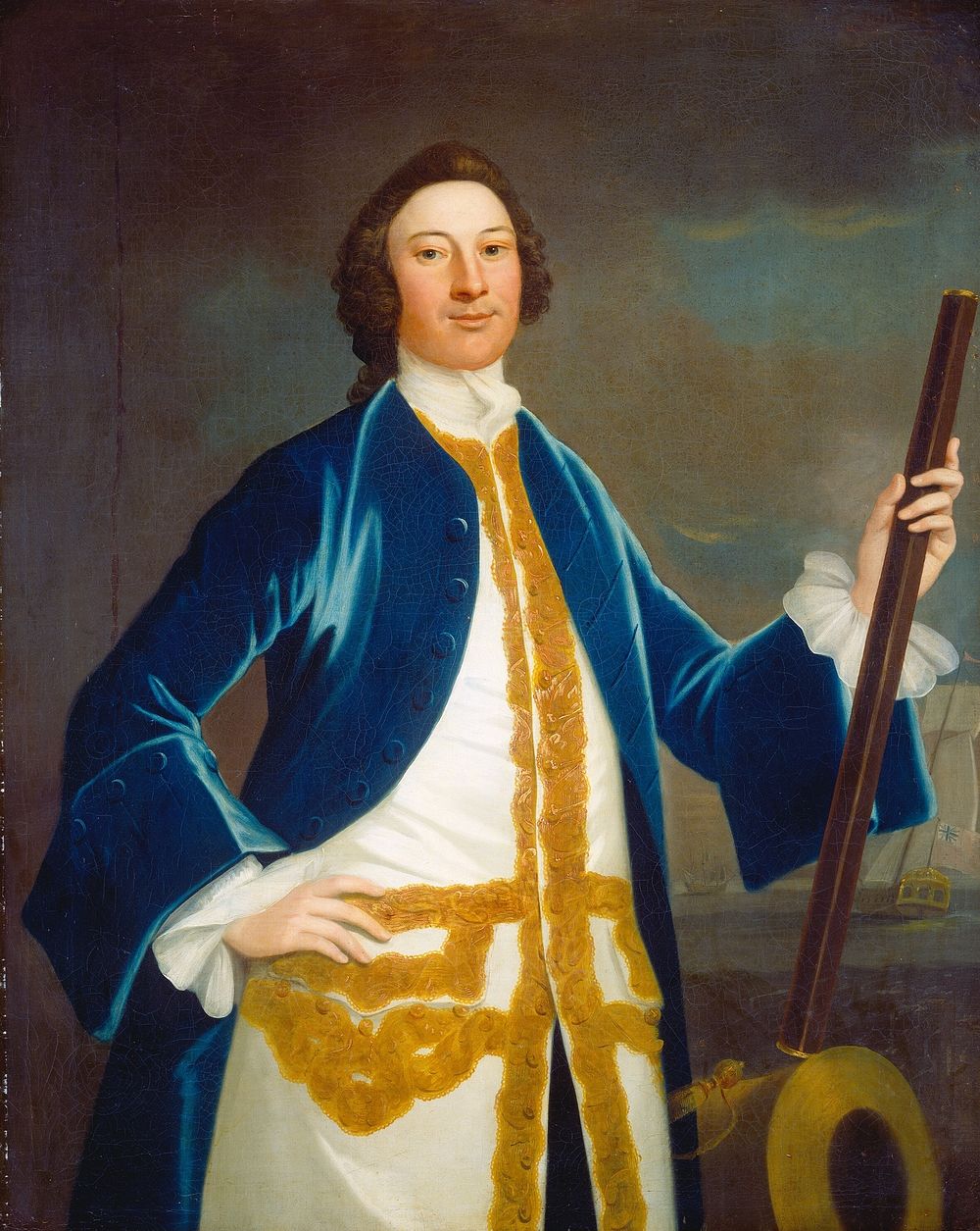 Unidentified British Navy Officer (ca. 1745) by John Wollaston.  