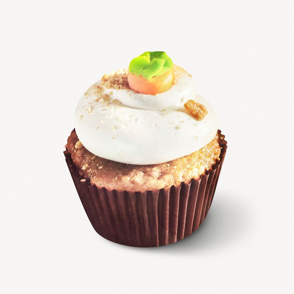 Carrot cupcake  collage element psd