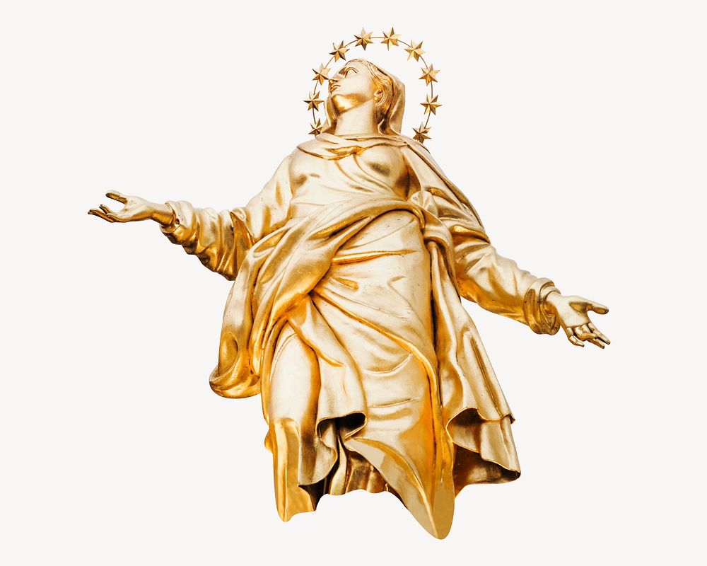 Religious statue  collage element psd