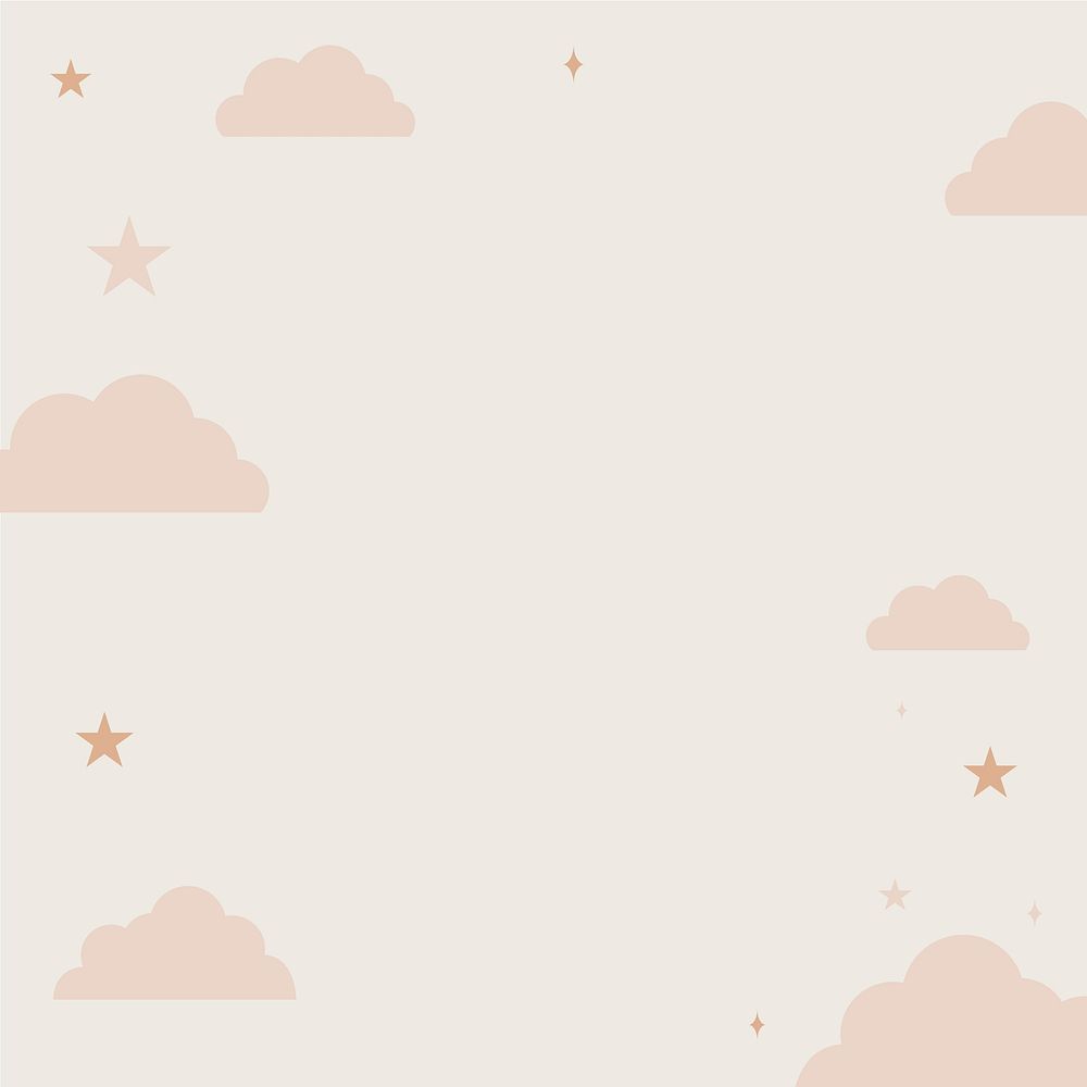 Pink cloud, beige background