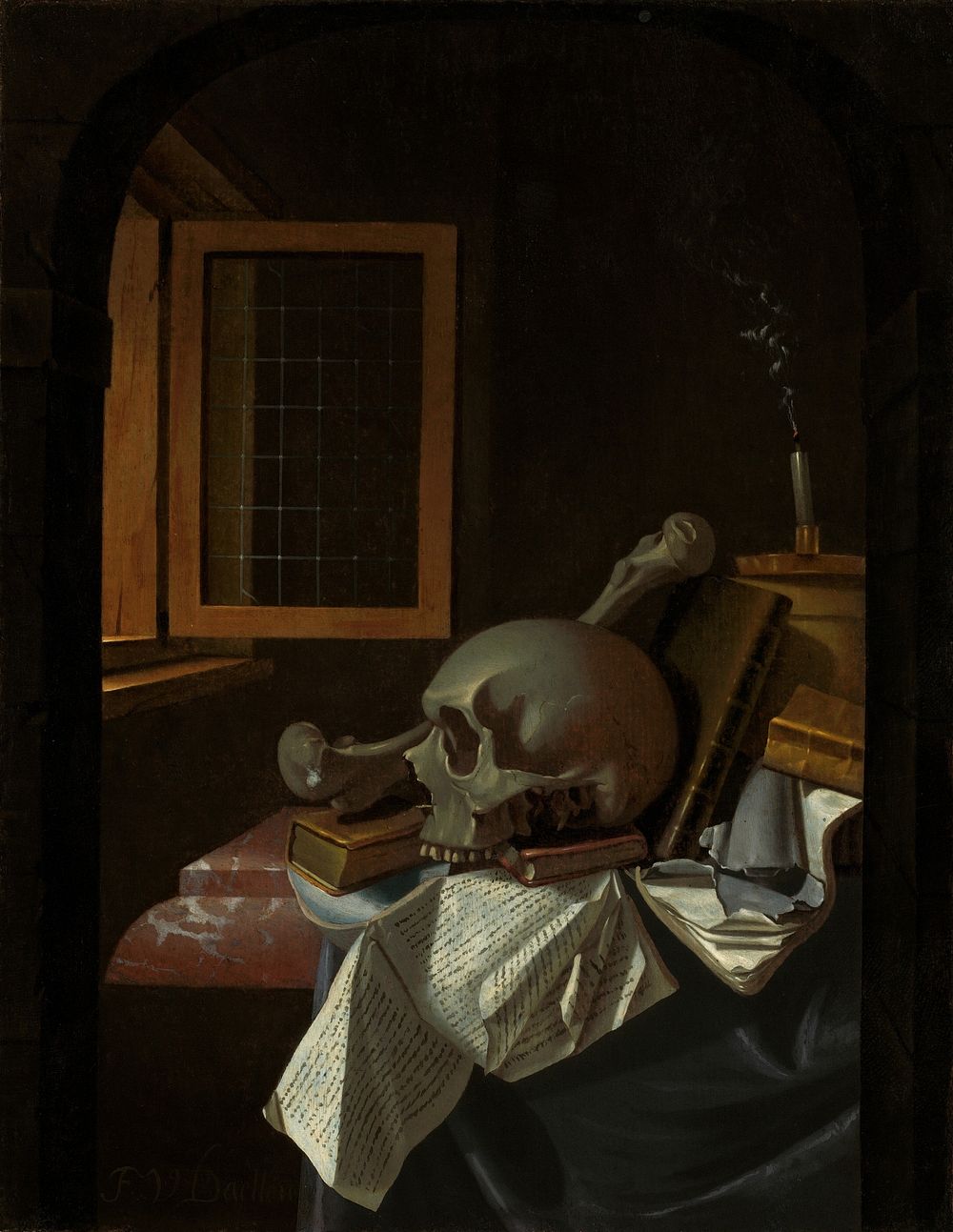 Vanitas Still Life (ca. 1650) by Fran&ccedil;ois van Daellen.  