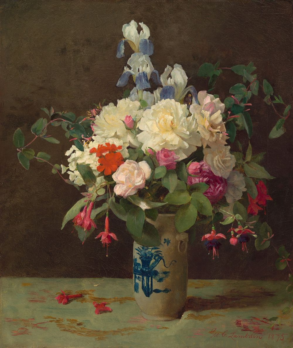 Vase of Flowers (1875) by George Cochran Lambdin.  