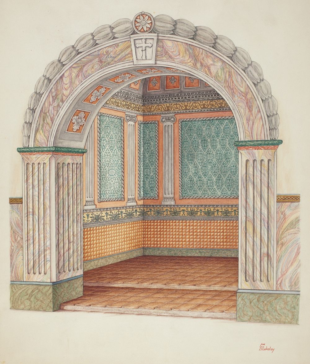 Wall Painting (ca. 1939) by Hal Blakeley.  
