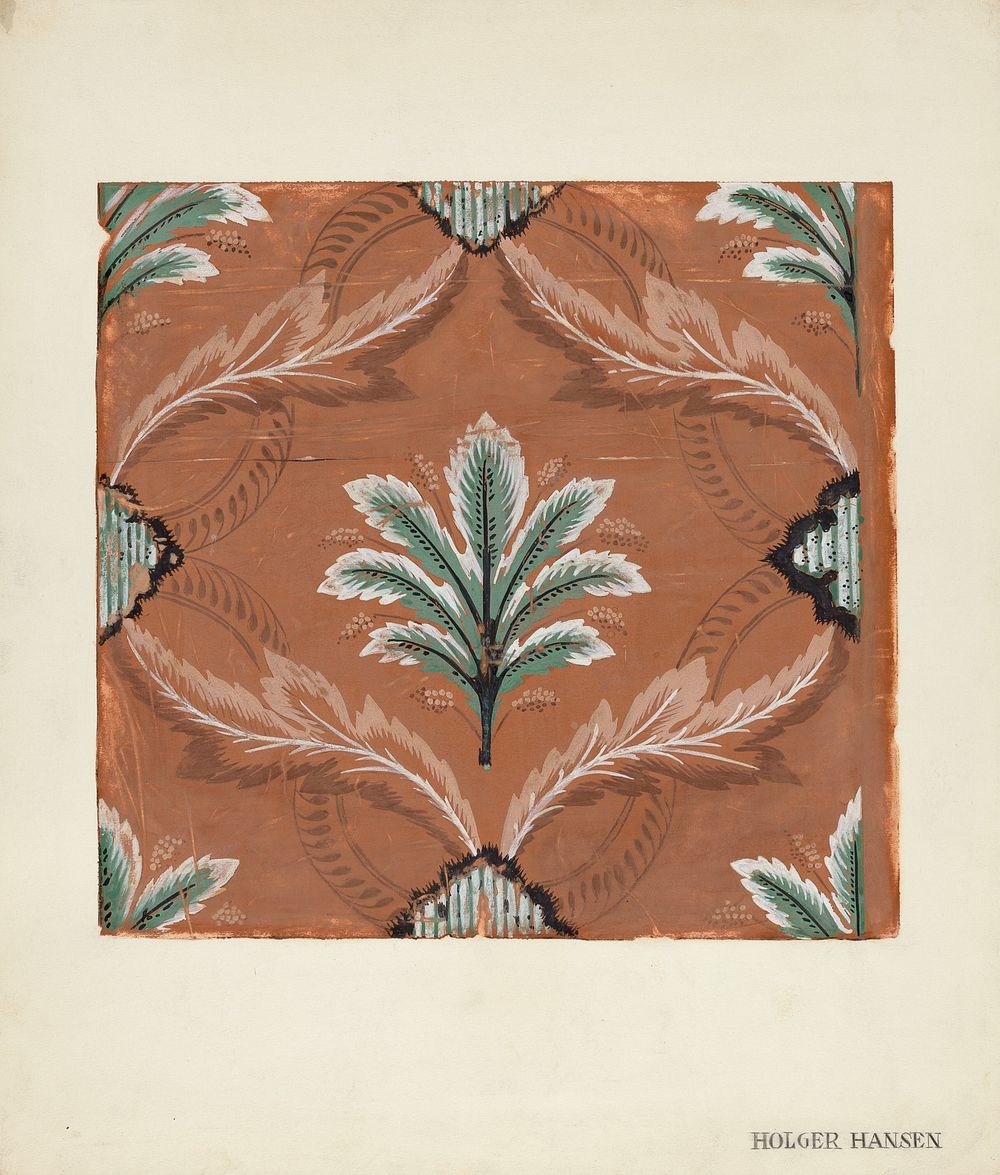 Wallpaper (ca. 1939) by Holger Hansen.  