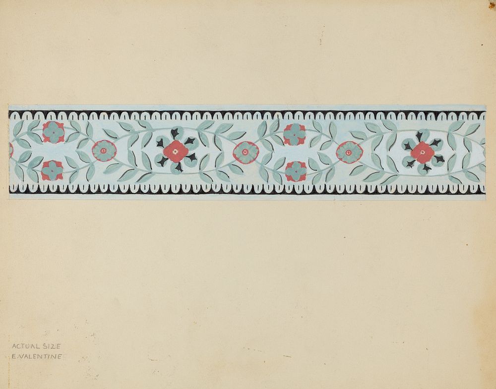 Wall Paper Border (c. 1936) by Elizabeth Valentine.  