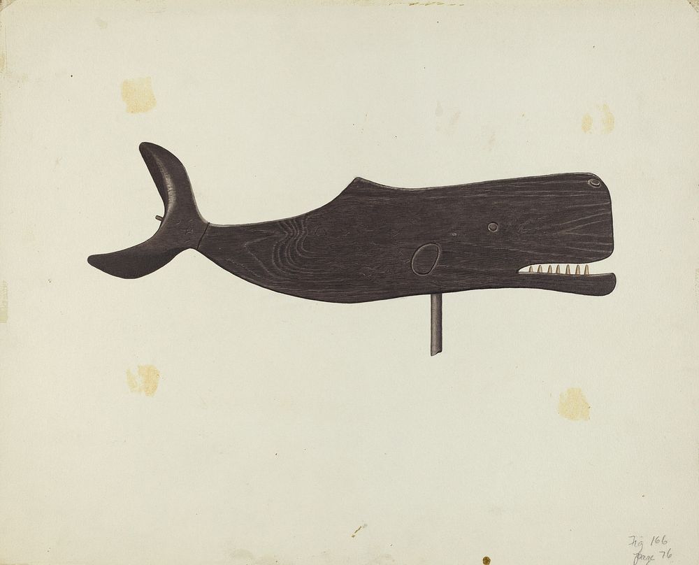 Whale Weather Vane (ca. 1939) by Albert Ryder.  