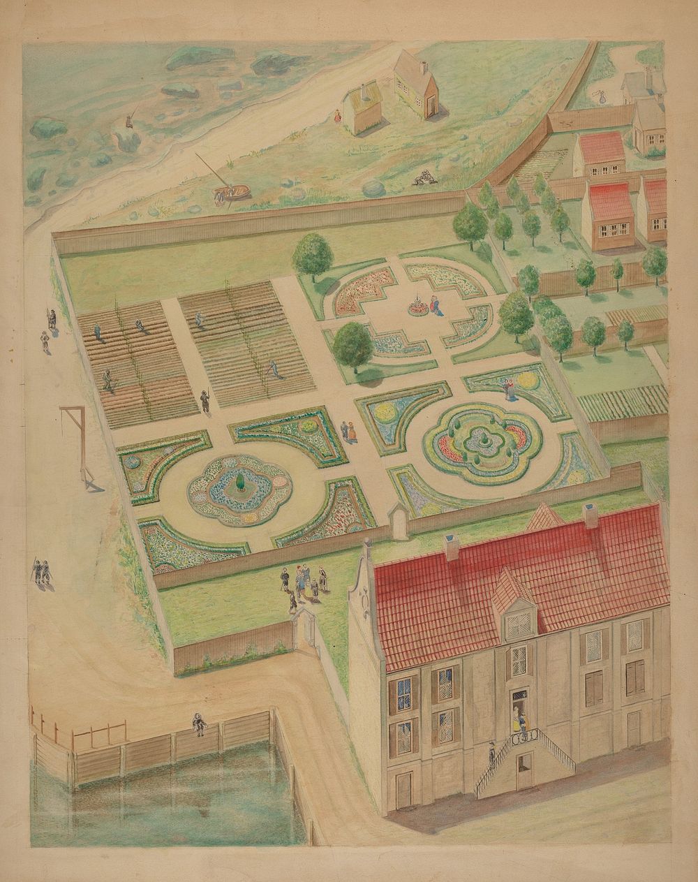 Whitehall Estate and Garden (ca. 1936) by Leo Drozdoff.  