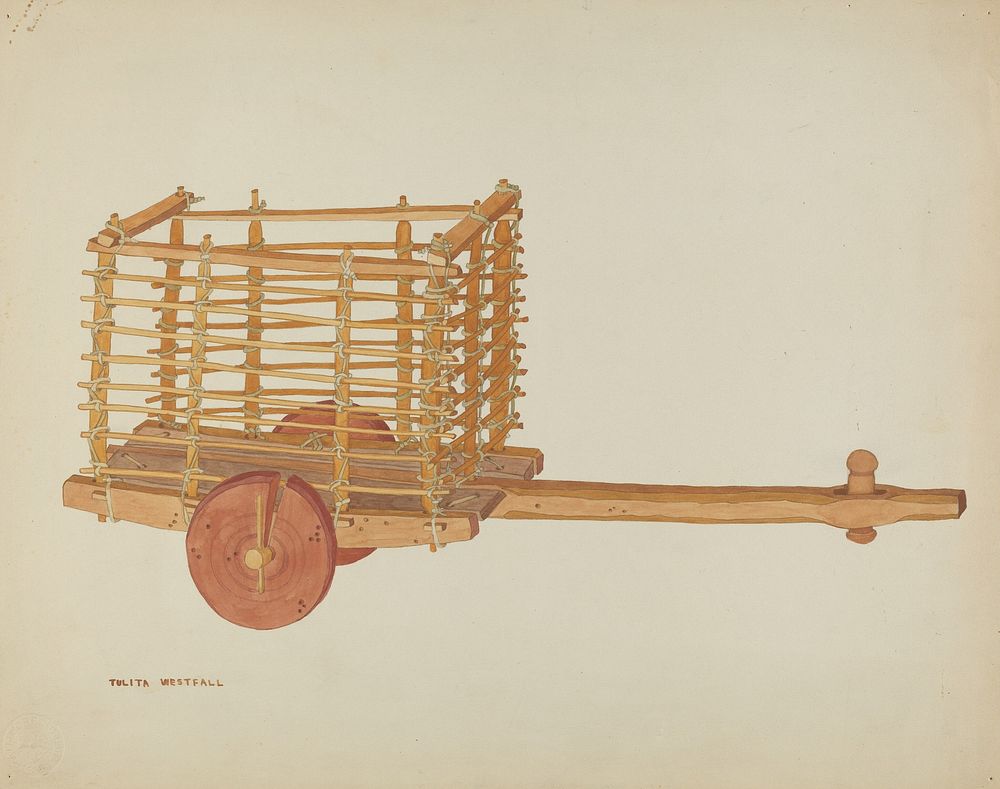 Wooden Cart (ca.1936) by Tulita Westfall.  