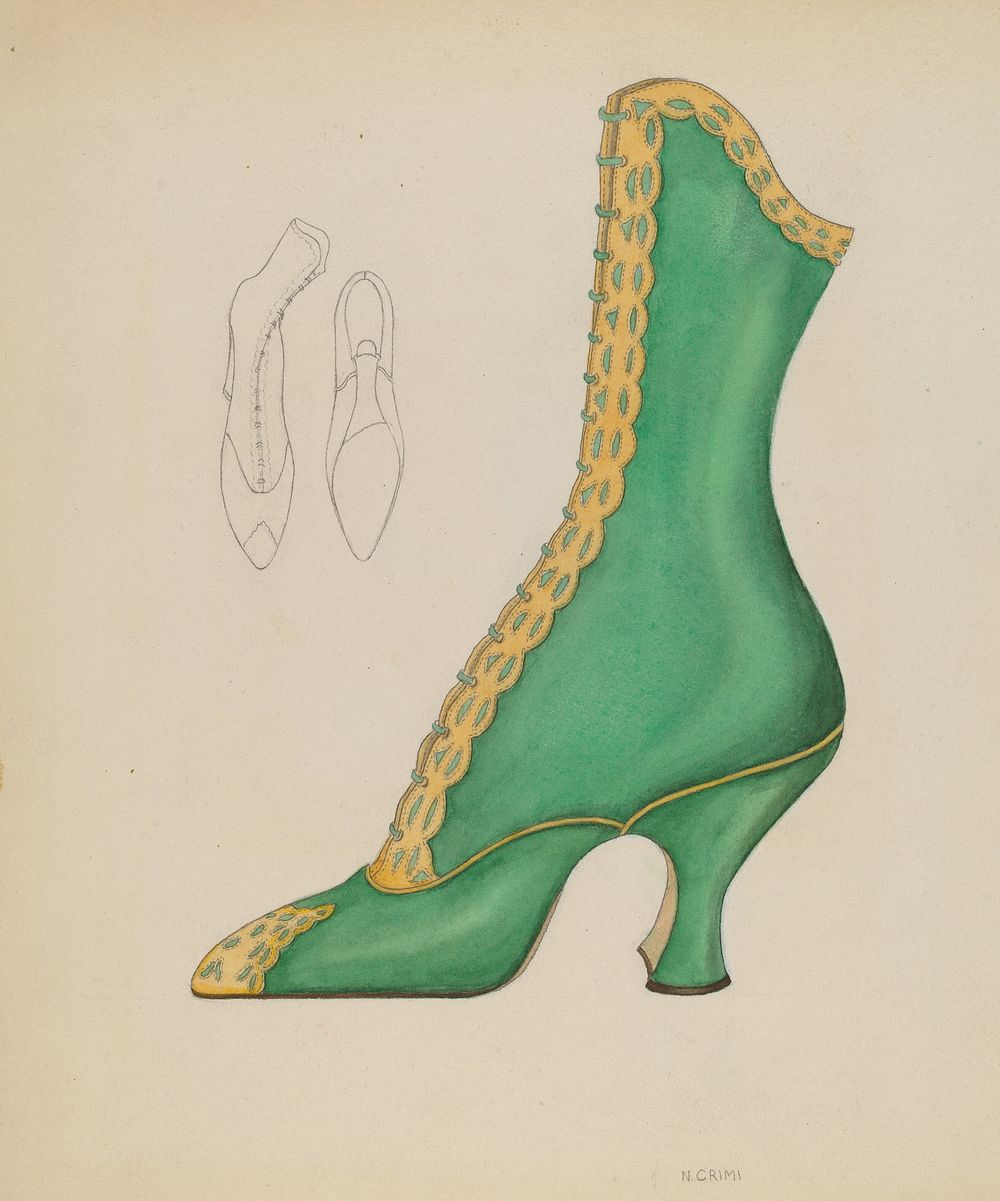 Woman's Shoe (ca.1936) by Nancy Crimi.  