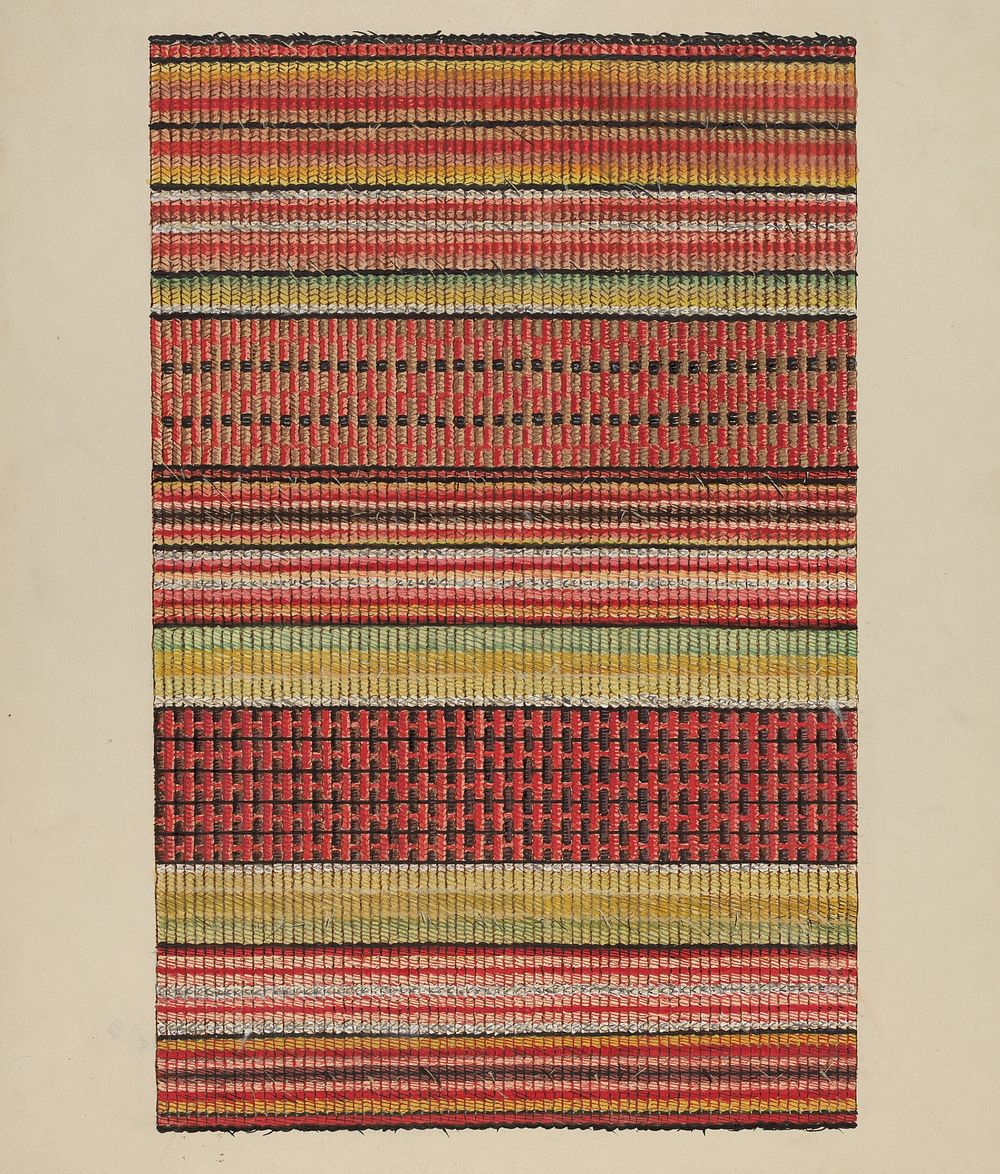 Woven Wool Carpet (c. 1937) by William Bos.  