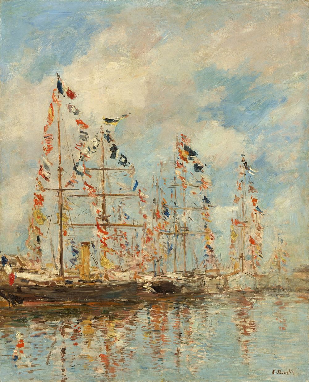 Yacht Basin at Trouville-Deauville (1895&ndash;1896) by Eug&egrave;ne Boudin.  