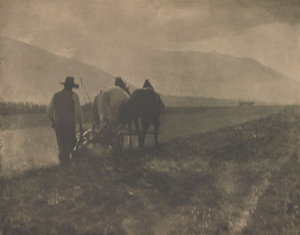 Ploughing (1904) photo in high resolution by Alfred Stieglitz.  