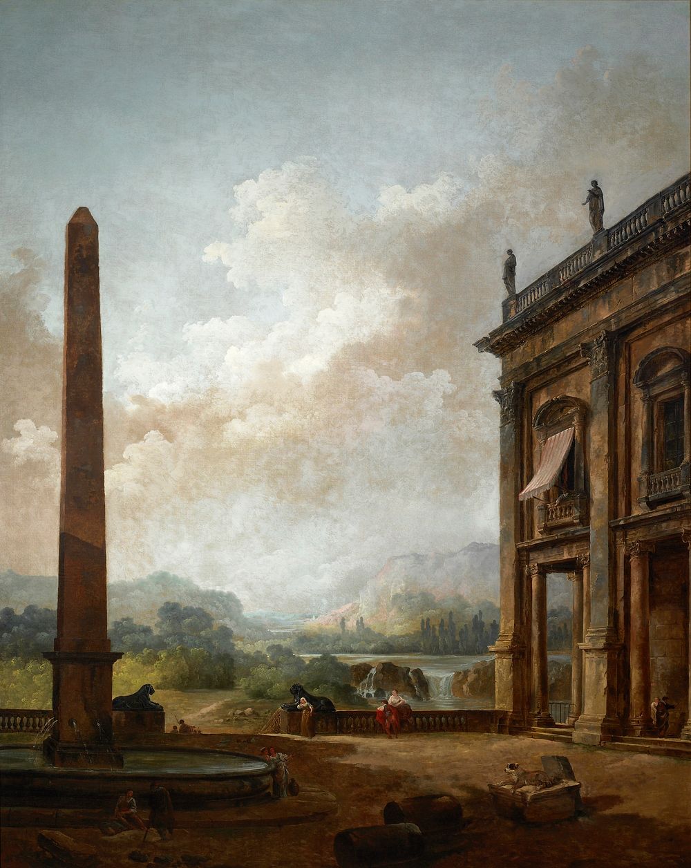 The Obelisk (1789) in high resolution by Hubert Robert. 