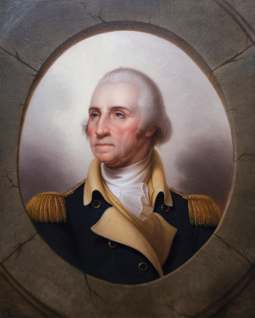 George Washington (c.1845) painting in high resolution by Rembrandt Peale. 