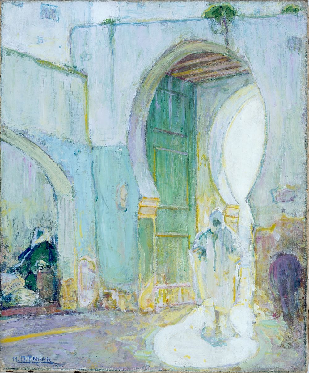 Gateway, Tangier (c.1912) painting in high resolution by Henry Ossawa Tanner. 