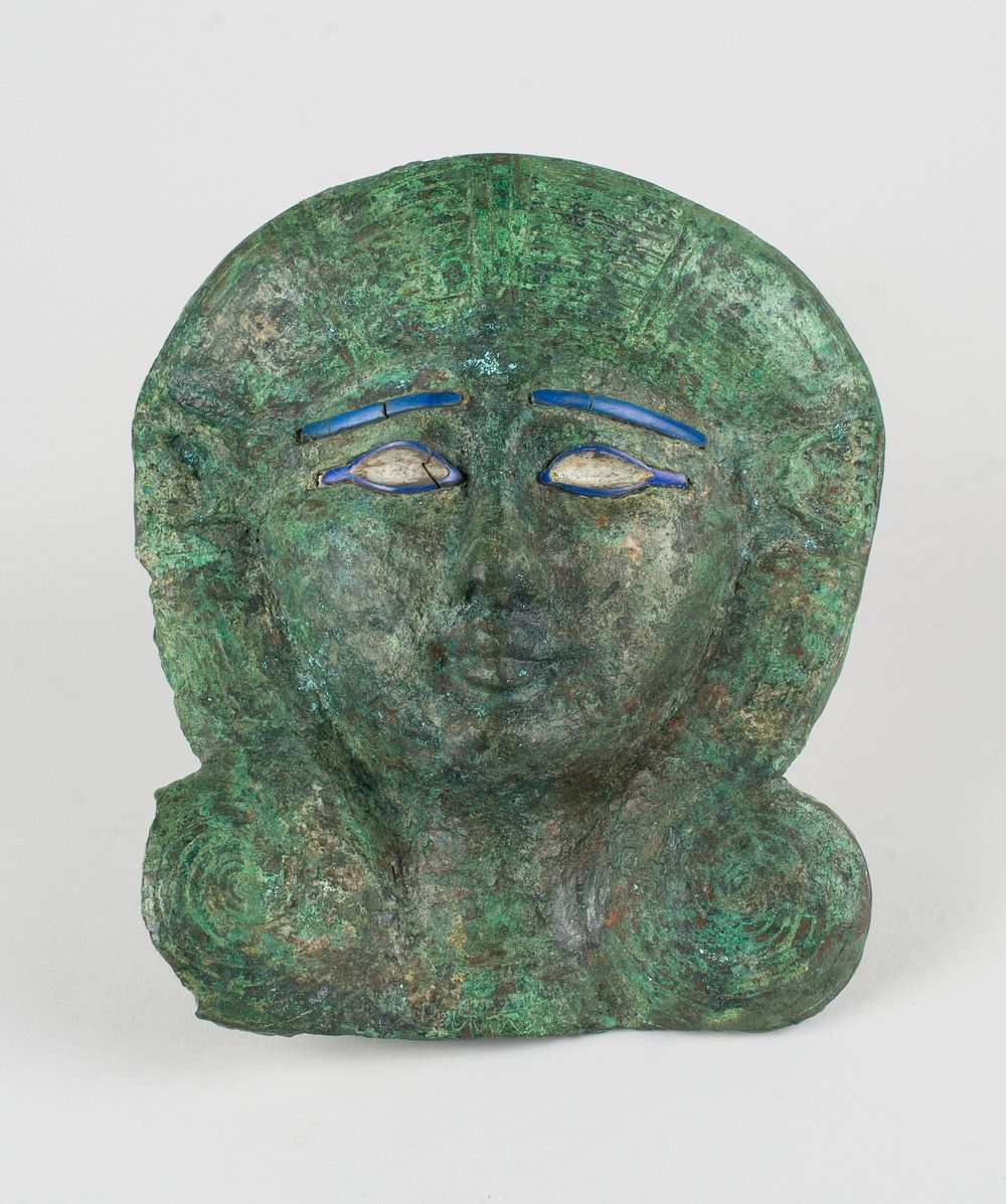 Plaque with Hathor Head (664–30 BC) sculpture in high resolution by anonymous. 