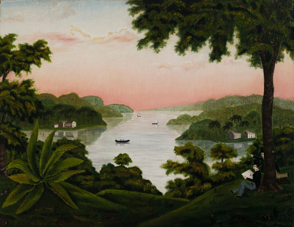 Landscape (1845) in high resolution by Helen Matilda Kingman. 