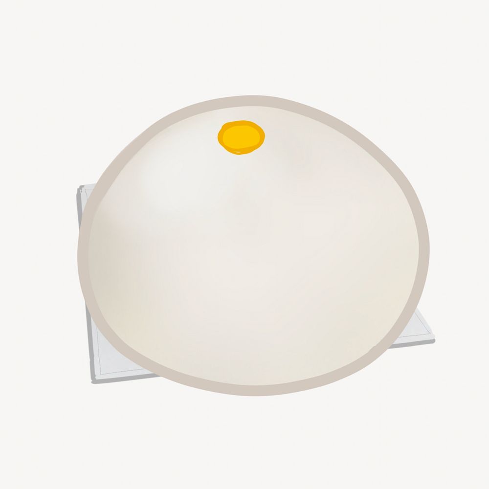 Chinese steamed bun illustration, Asian food 