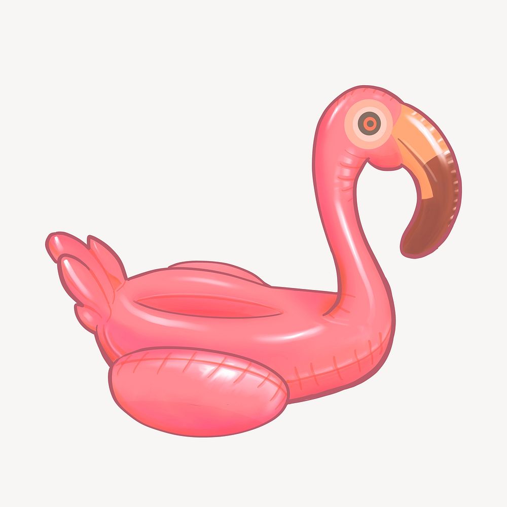 Pink inflatable beach flamingo toy