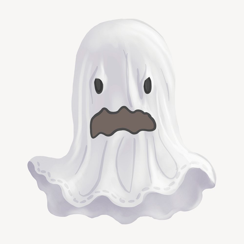 Cute ghost illustration, Halloween design
