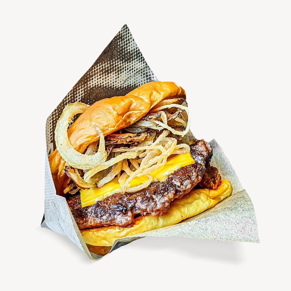 Burger fast food isolated design