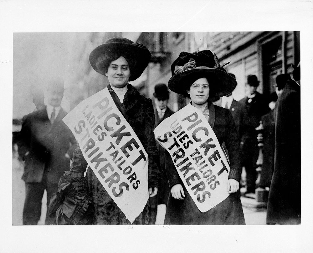 Women Picket during Ladies Tailors Strike, 02/1910. Original public domain image from Flickr