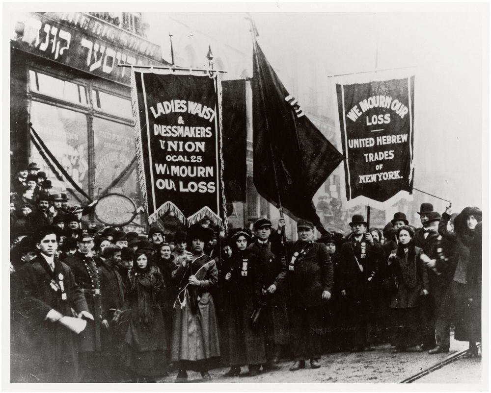 Demonstration of Protest and Mourning for Triangle Shirtwaist Factory Fire of March 25, 1911, 04/05/1911. Unrestricted.…