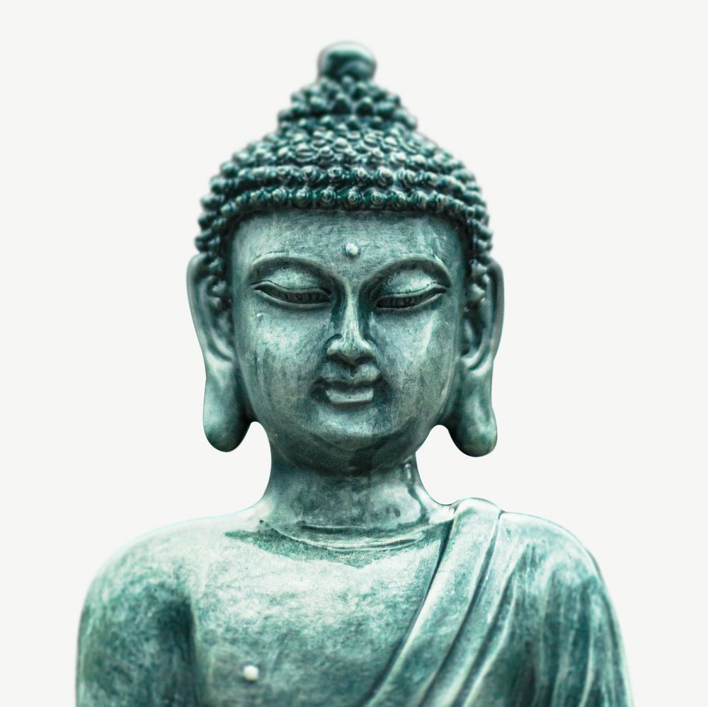 Buddha statue collage element psd