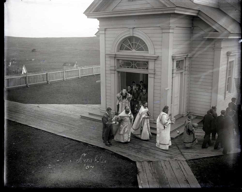 Procession Leaving St Paul Church (Lembkey Signed). Original public domain image from Flickr