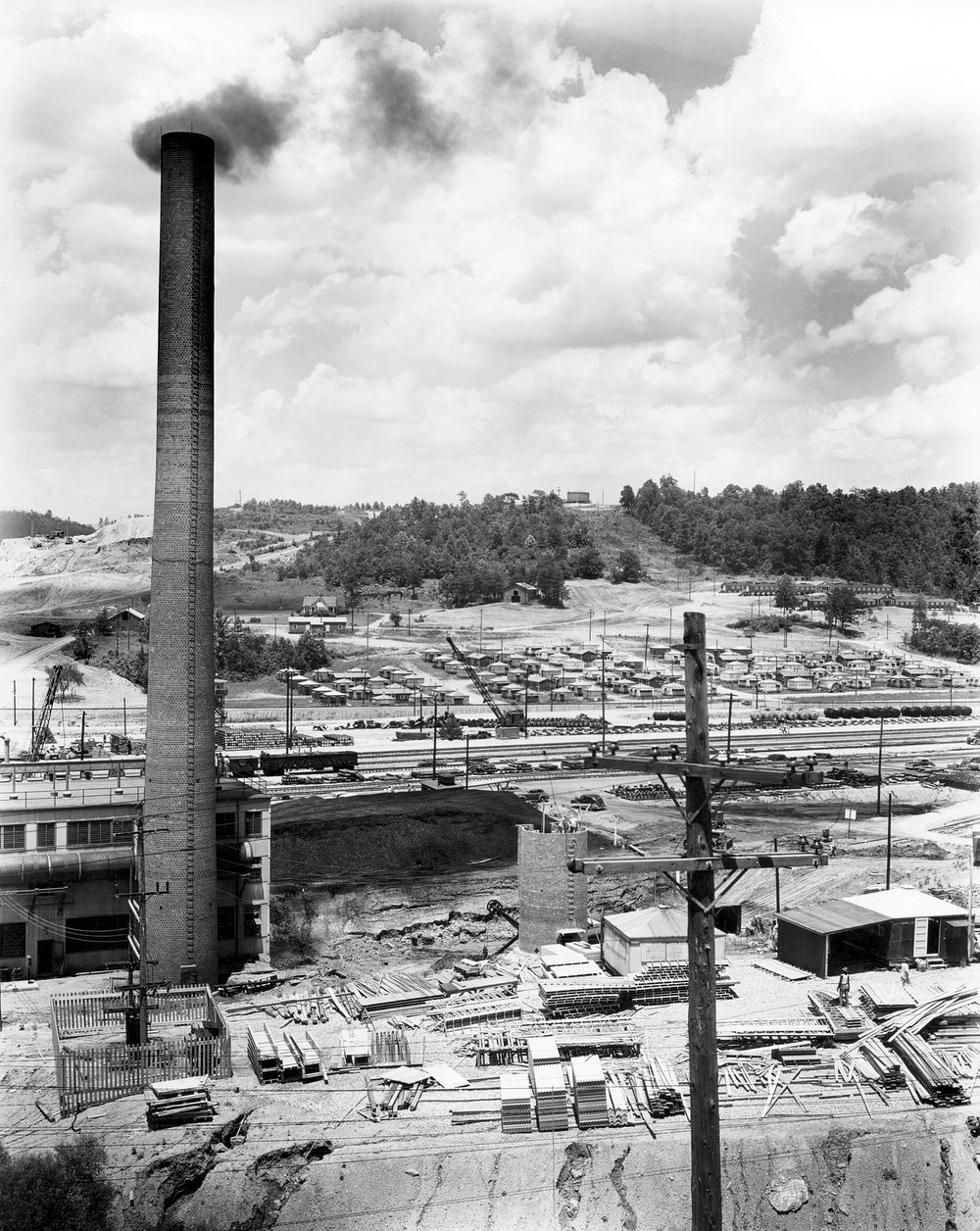 Early Construction of K-25 Steam Plant 1945 Oak Ridge