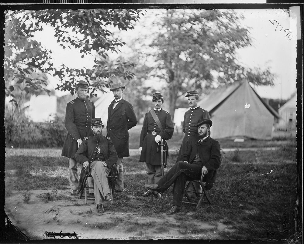 Officers, 4th Inf. by Mathew Brady. Original public domain image from Flickr