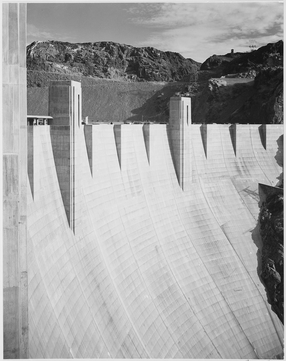 Close-Up Photograph of Boulder Dam. Photographer: Adams, Ansel, 1902-1984. Original public domain image from Flickr
