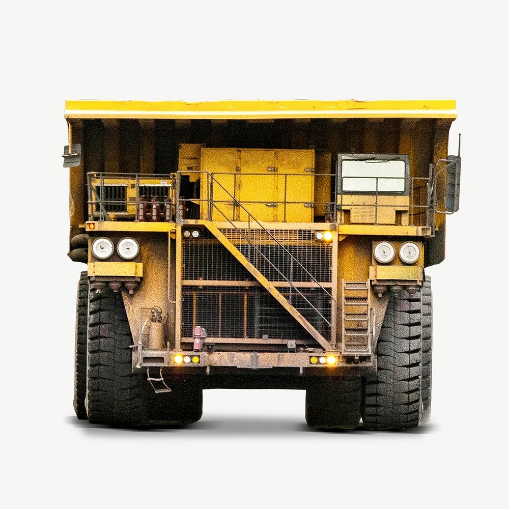 Haul truck collage element psd