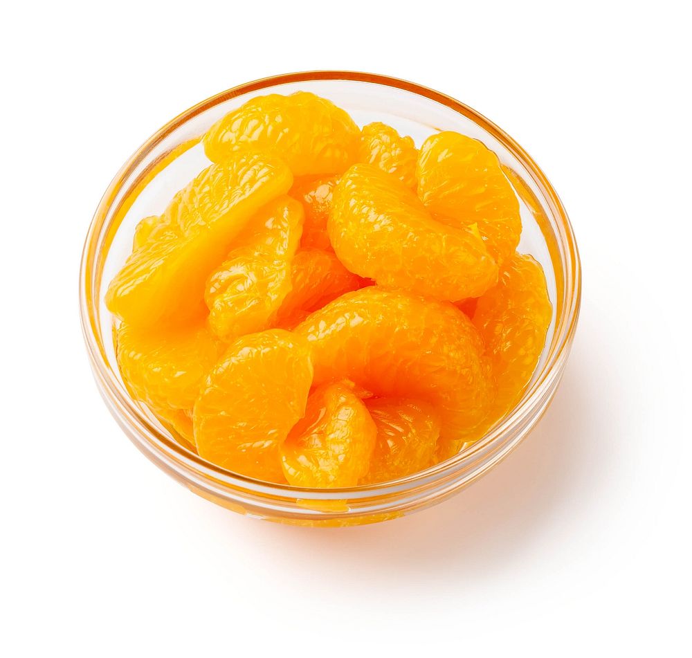 Mandarin orange slices, clear bowl. Original public domain image from Flickr