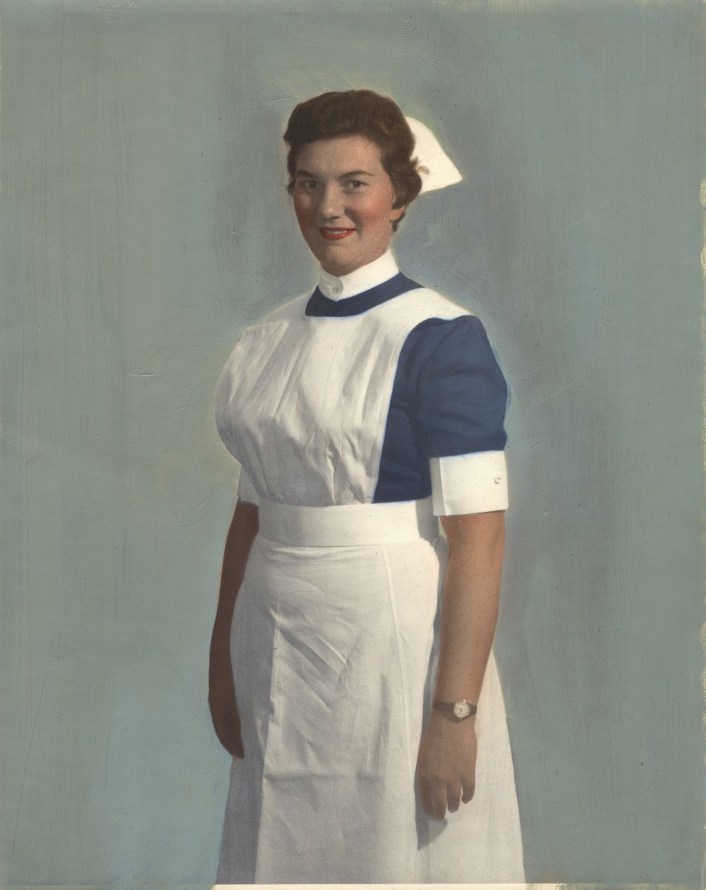 Nurse wearing uniform from Ireland. Original public domain image from Flickr