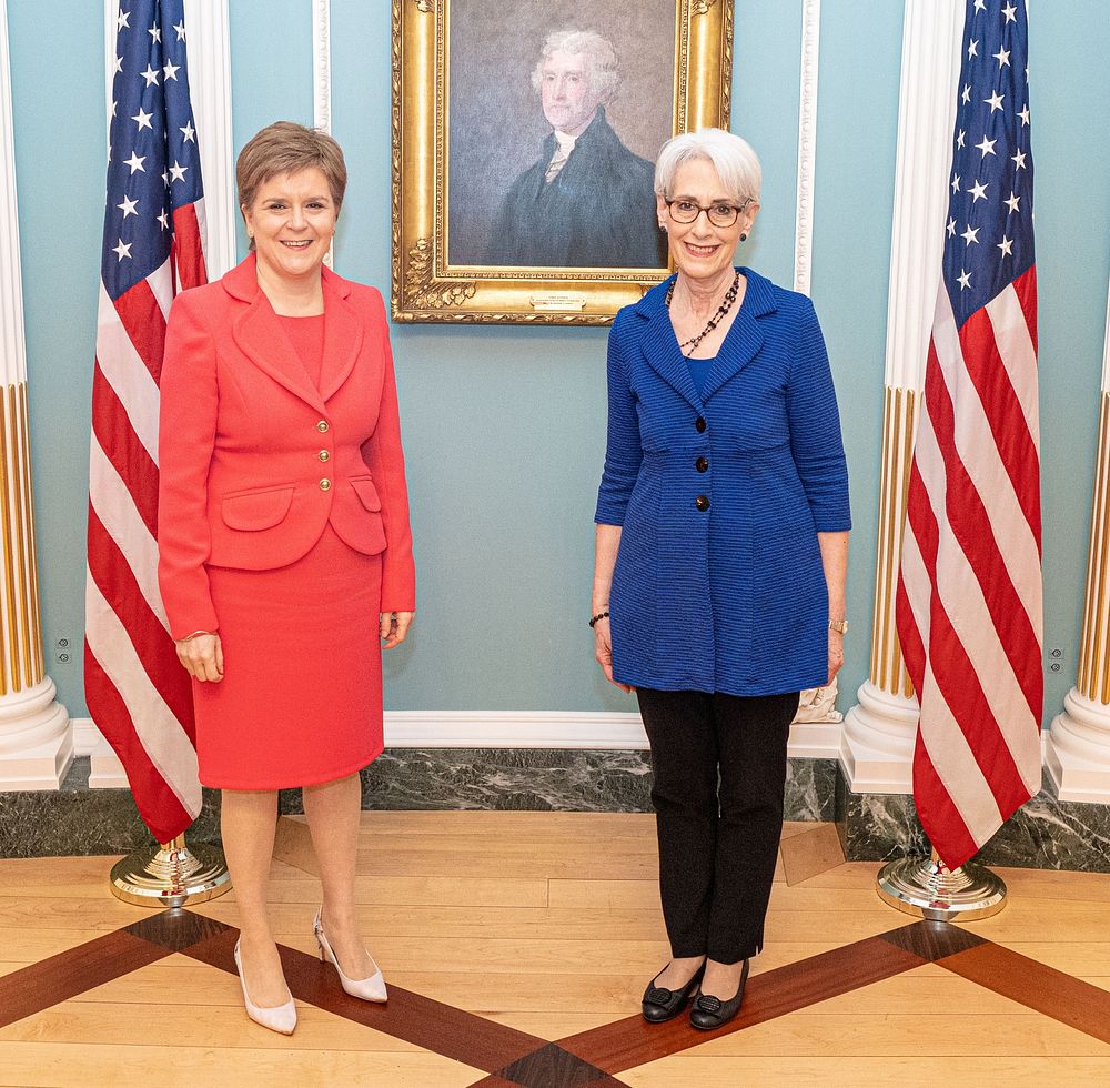 Deputy Secretary Sherman Meets With Scottish First Minister SturgeonDeputy Secretary of State Wendy Sherman meets with…