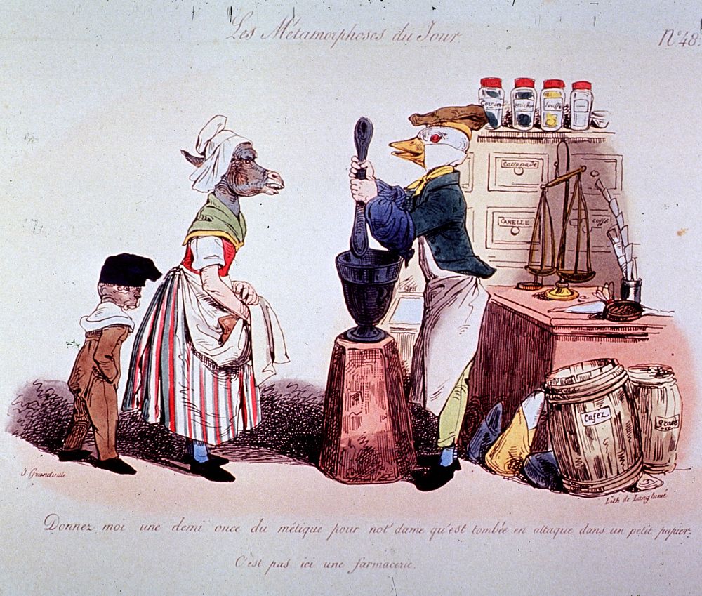Donnez moi une demi once du métique =: Give me half an ounce of the meticCollection:Images from the History of Medicine…
