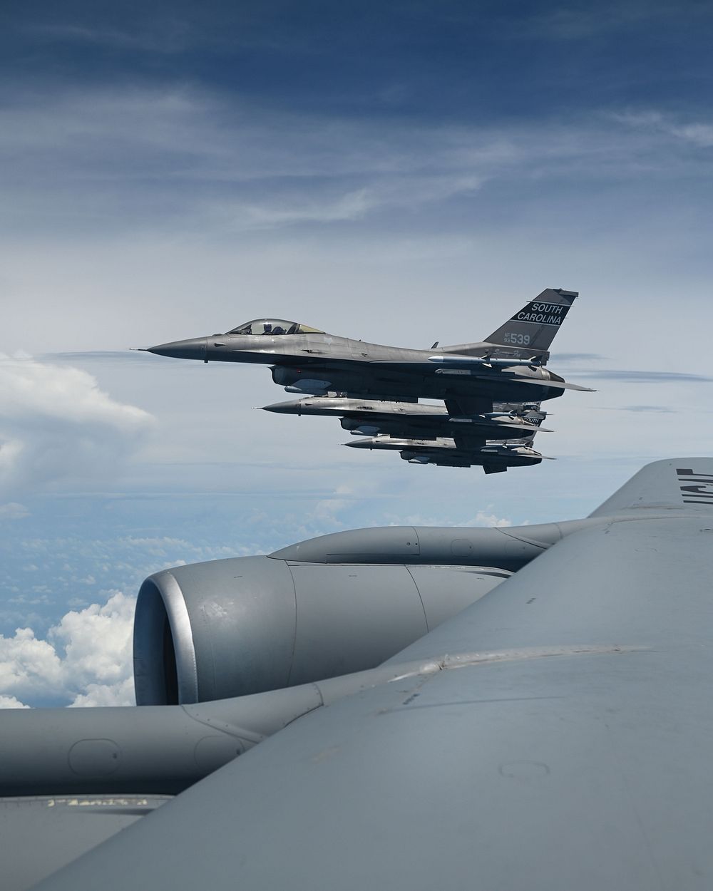 169th Fighter Wing F-16s and 92nd Air Refueling Wing KC-135s.