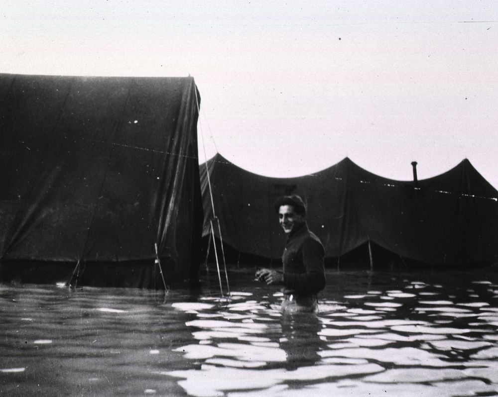 View of 38th Evacuation Hospital during a floodCollection:Images from the History of Medicine (IHM) Contributor(s):Armed…