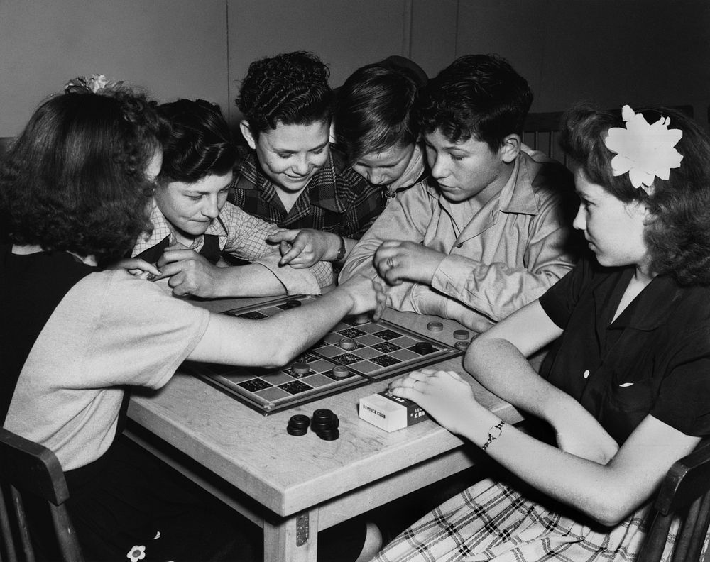 Gamble Valley Community Building Checker Game Oak Ridge 1944