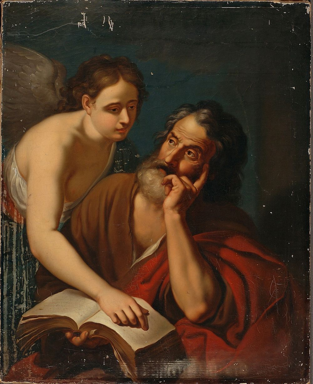 Matthew the evangelist and the angel, 1815 - 1849, Salomon Andersson