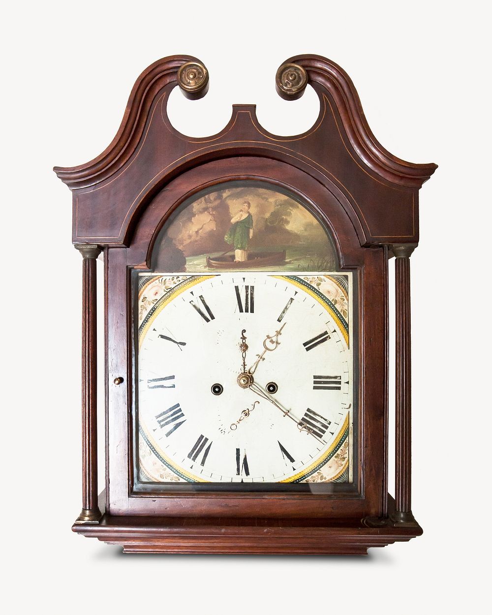 Vintage clock isolated design