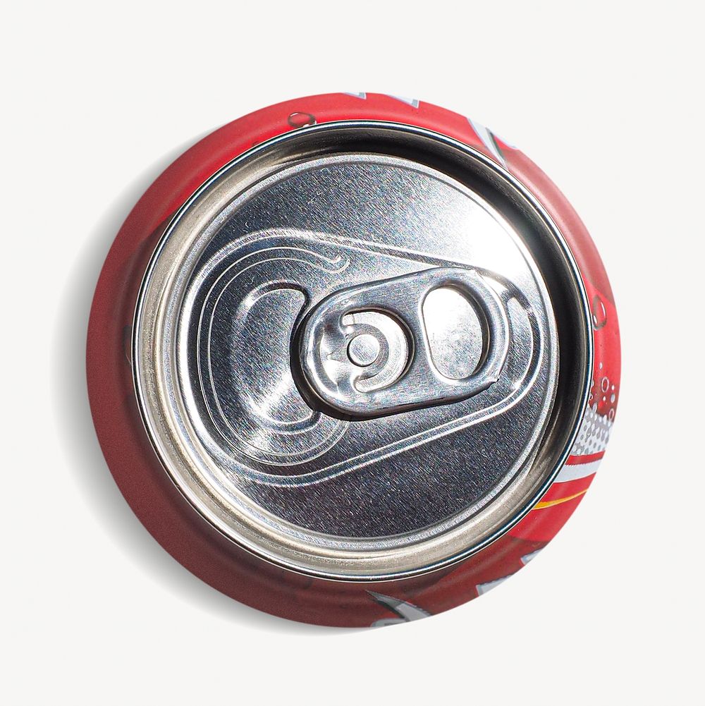 Cola can isolated image on white