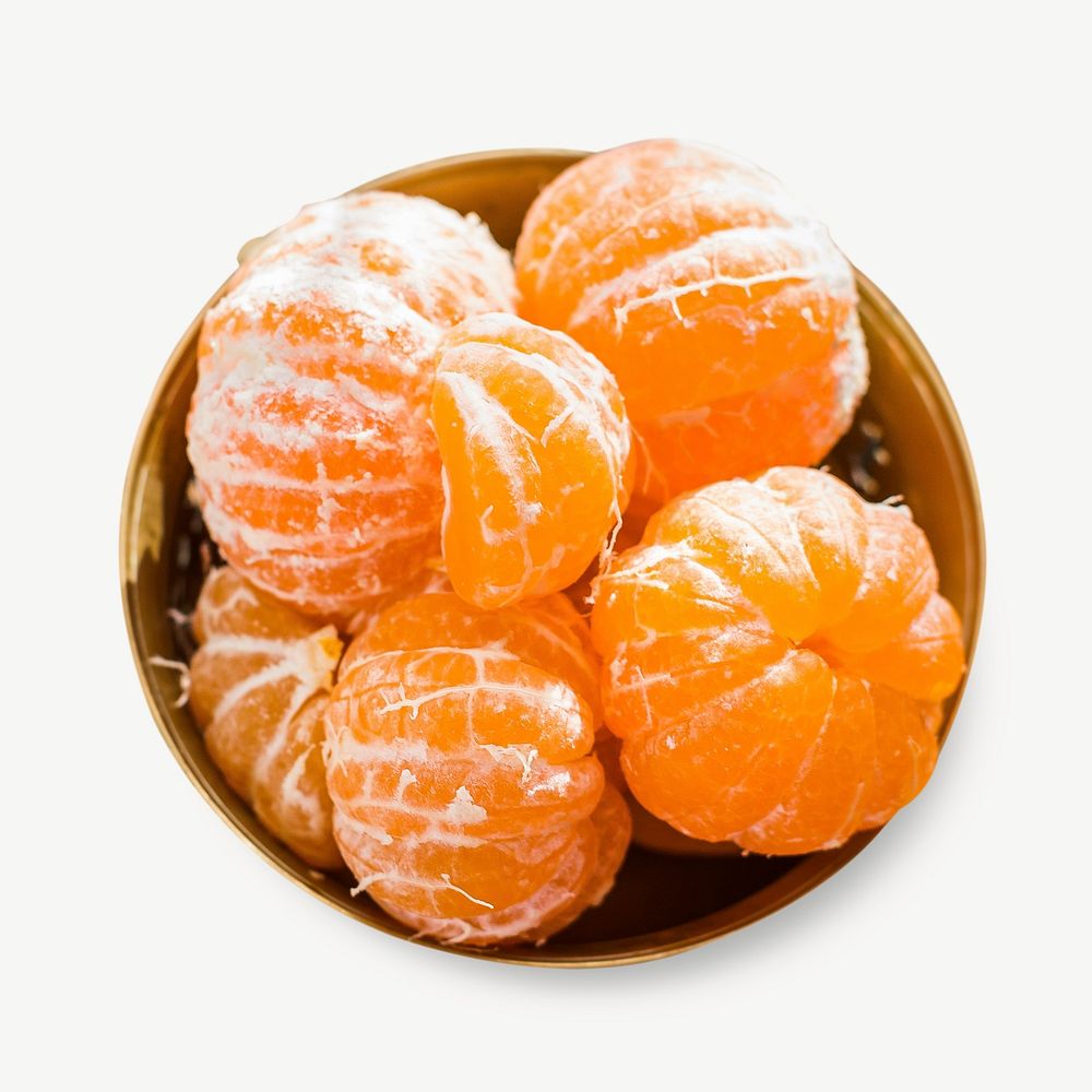 Mandarin fruits collage element psd
