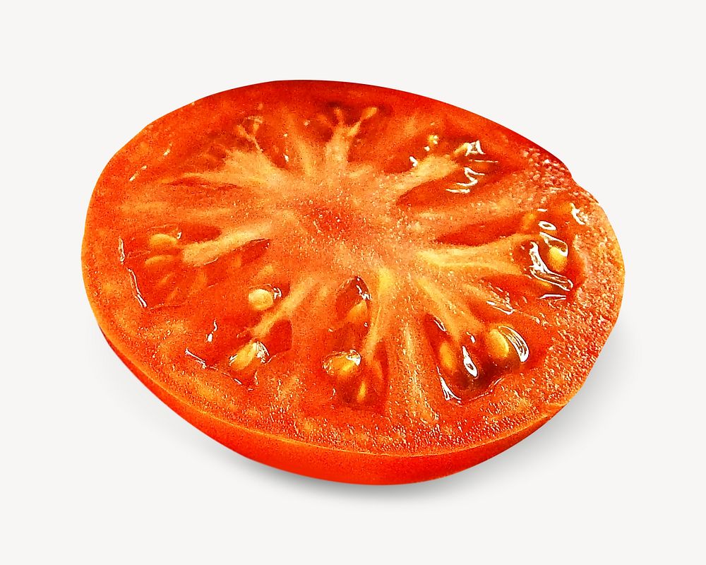 Sliced tomato, vegetable isolated design