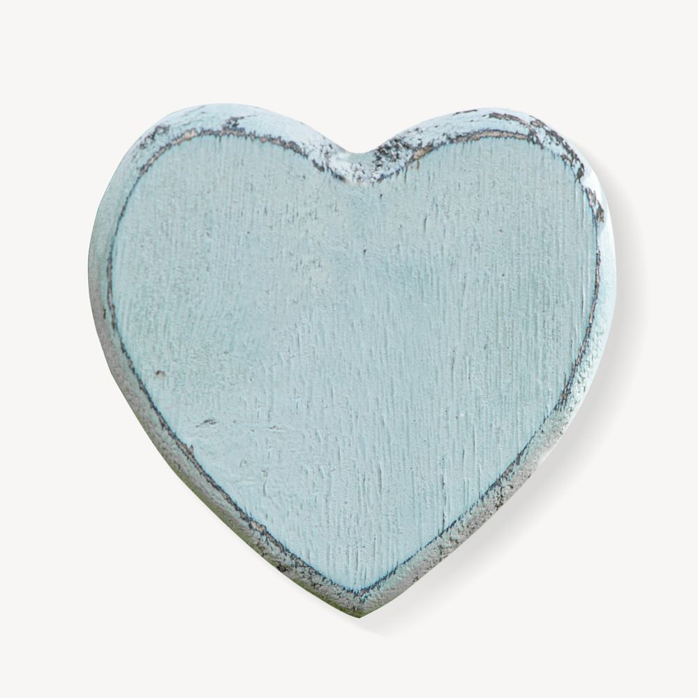 Blue heart isolated design
