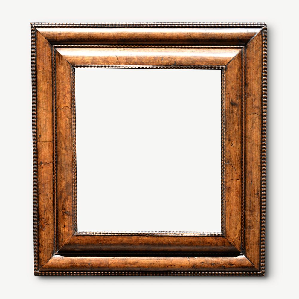Wooden frame collage element psd