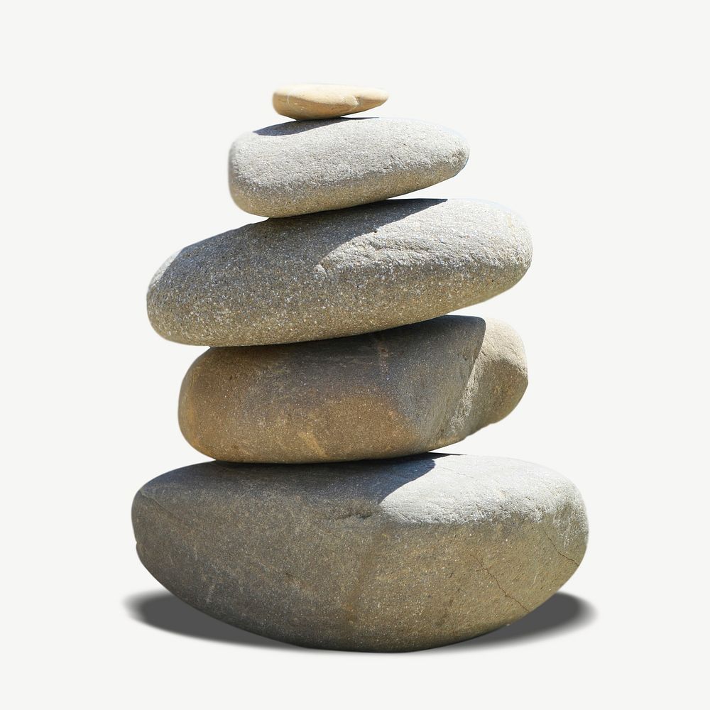 Zen rocks collage element psd